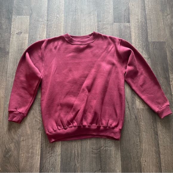 Bruntwood Burgundy Crewneck Sweatshirt Classic Pullover - Picture 9 of 9